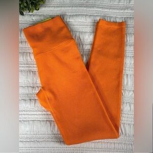 NWT All In Motion High-Waist Ribbed Leggings - Bright Orange 7/8. Size S